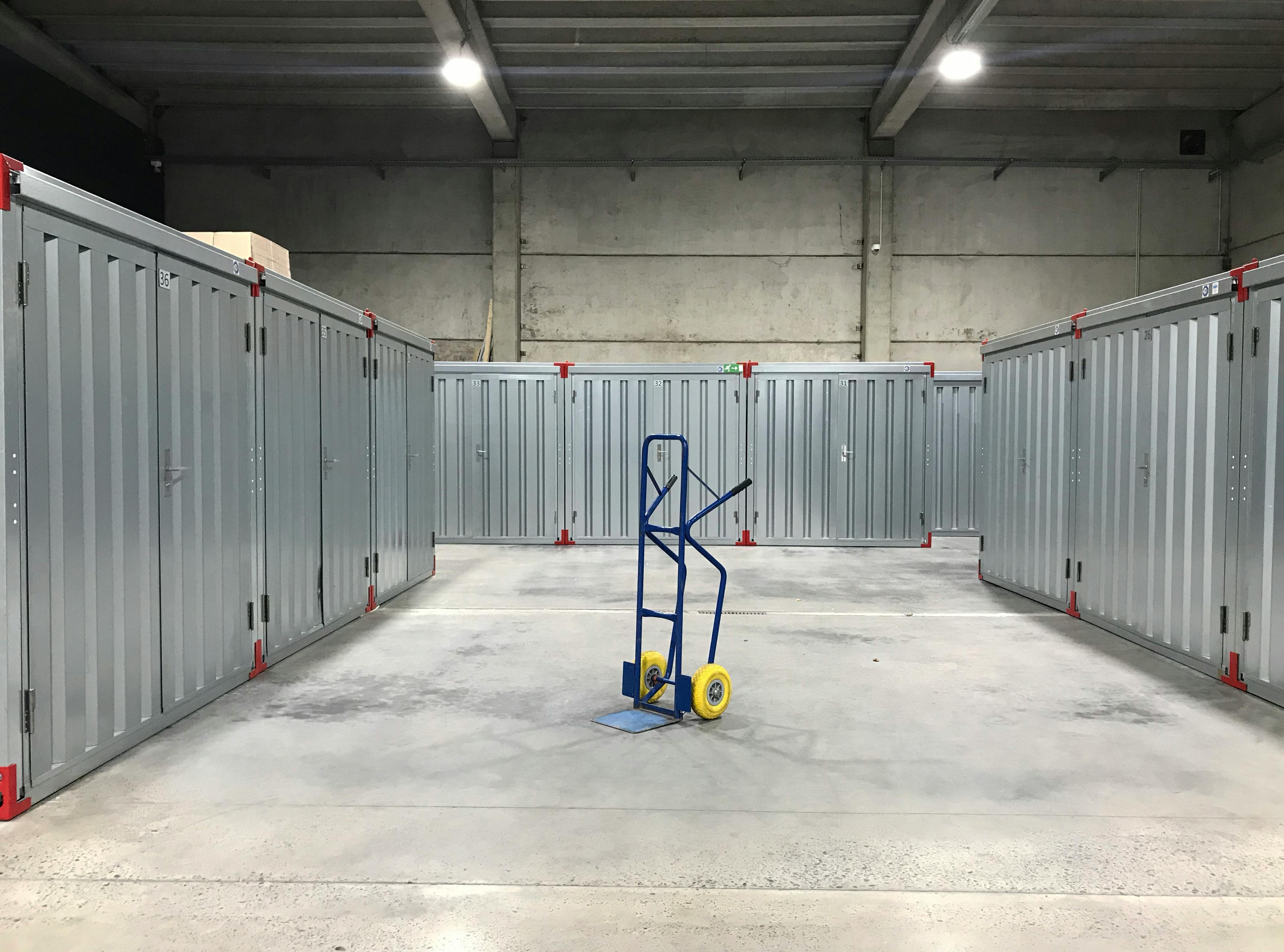 Professional storage facility with secure individual units